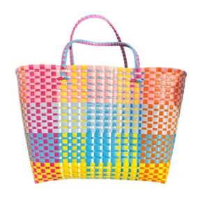ZIA YELLOW+BLUE- BEACH BASKET