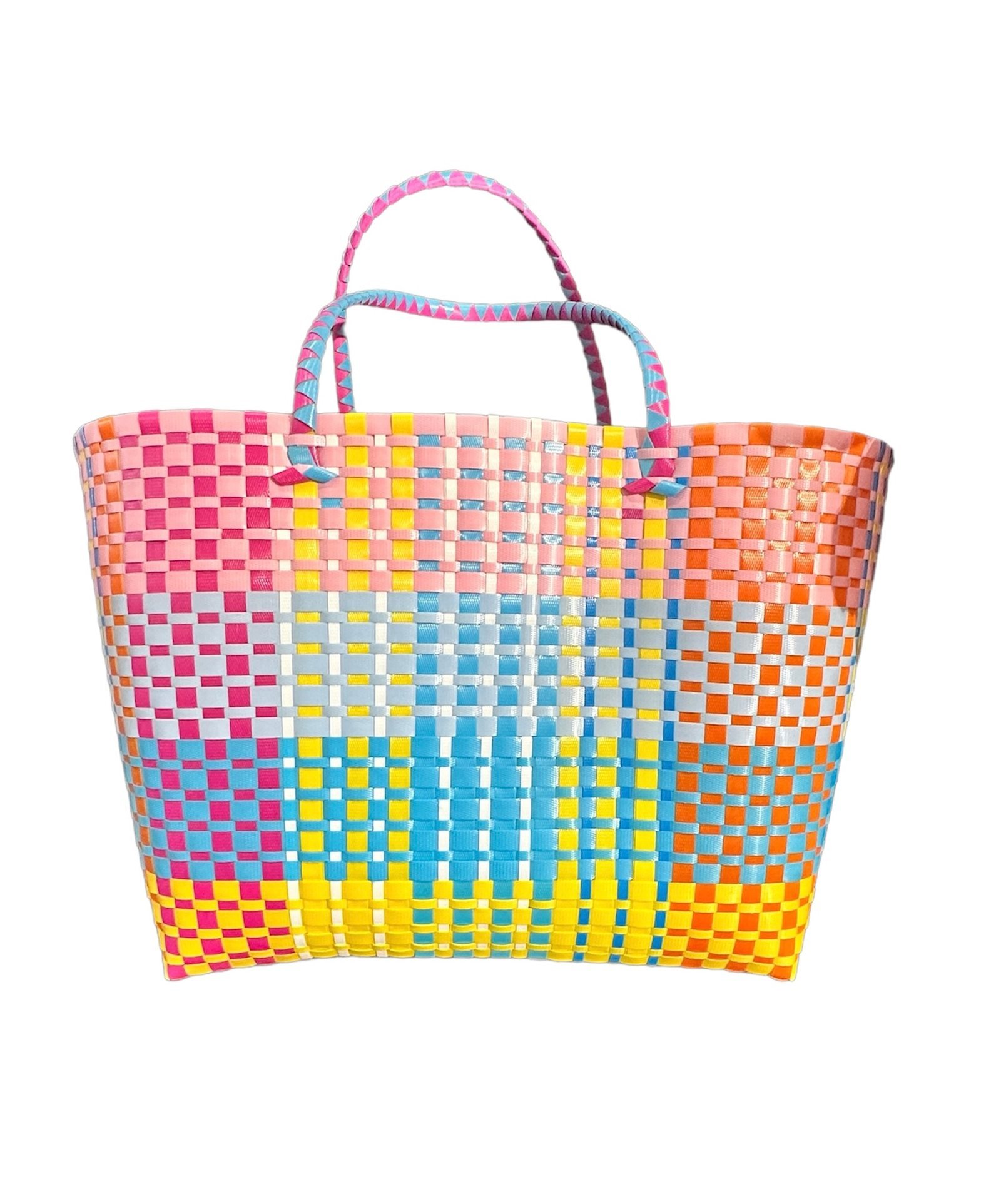 ZIA YELLOW+BLUE- BEACH BASKET