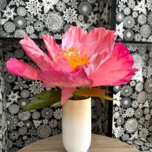 SALMON PINK: Dancing paper flower