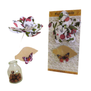 PFC-GBN: Green Botanical Paper flowwr card