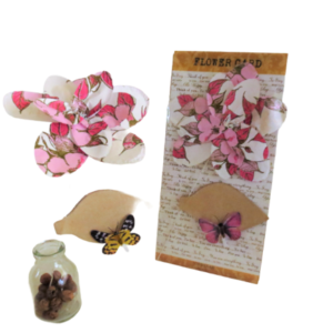 PFC-PWG: Pink Whisper Garden paper flower card