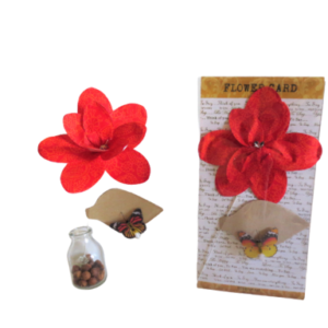 PFC-RPL: Red Paisley paper flower card