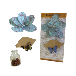 PFC-TPL: Teal Paisley Paper flower card