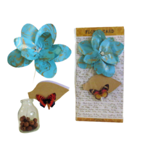 PFC-Tou: Teal Opulence paper flower card