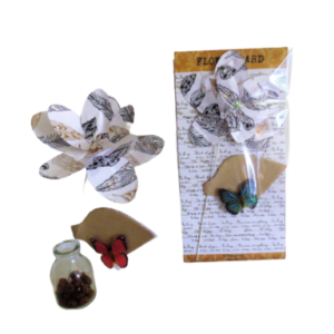 PFC-WFT: White Feather Paper flower card