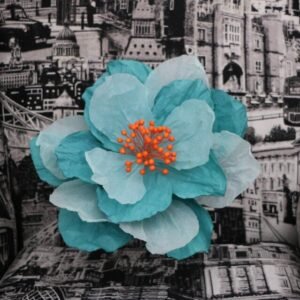 TURQUOISE: Sakura paper flower