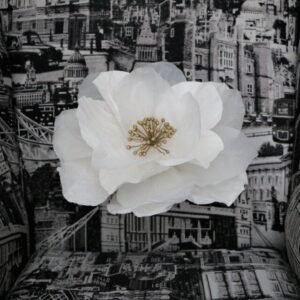 WHITE: Sakura paper flower